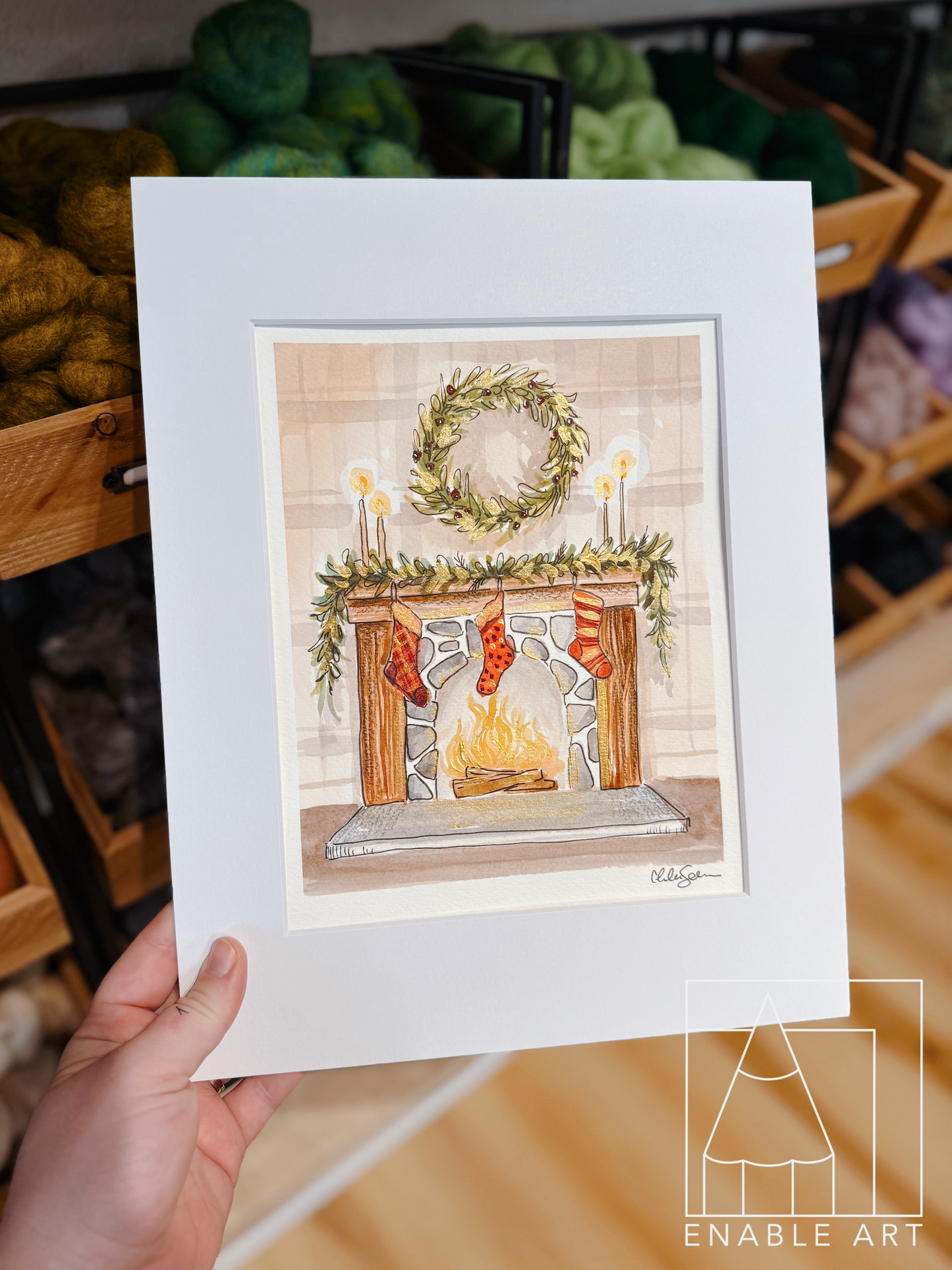 Festive Fireplace | Watercolor | Tuesday, December 2⋅6:00 – 8:30pm