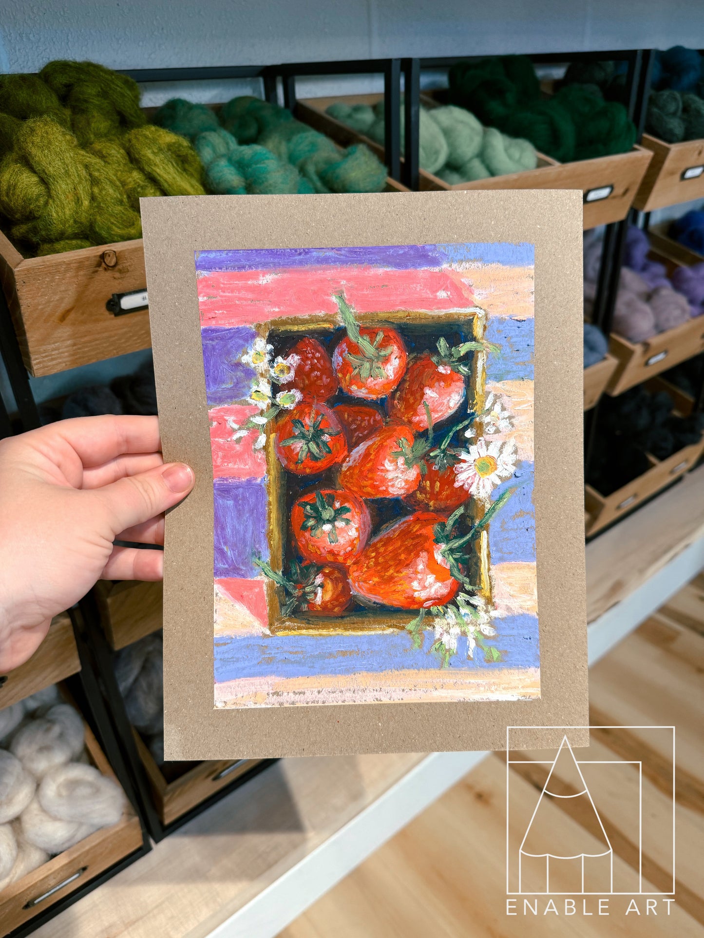 EAC - Oil Pastel "Strawberry Flowers" Wednesday, June 10⋅6:00 – 7:30pm
