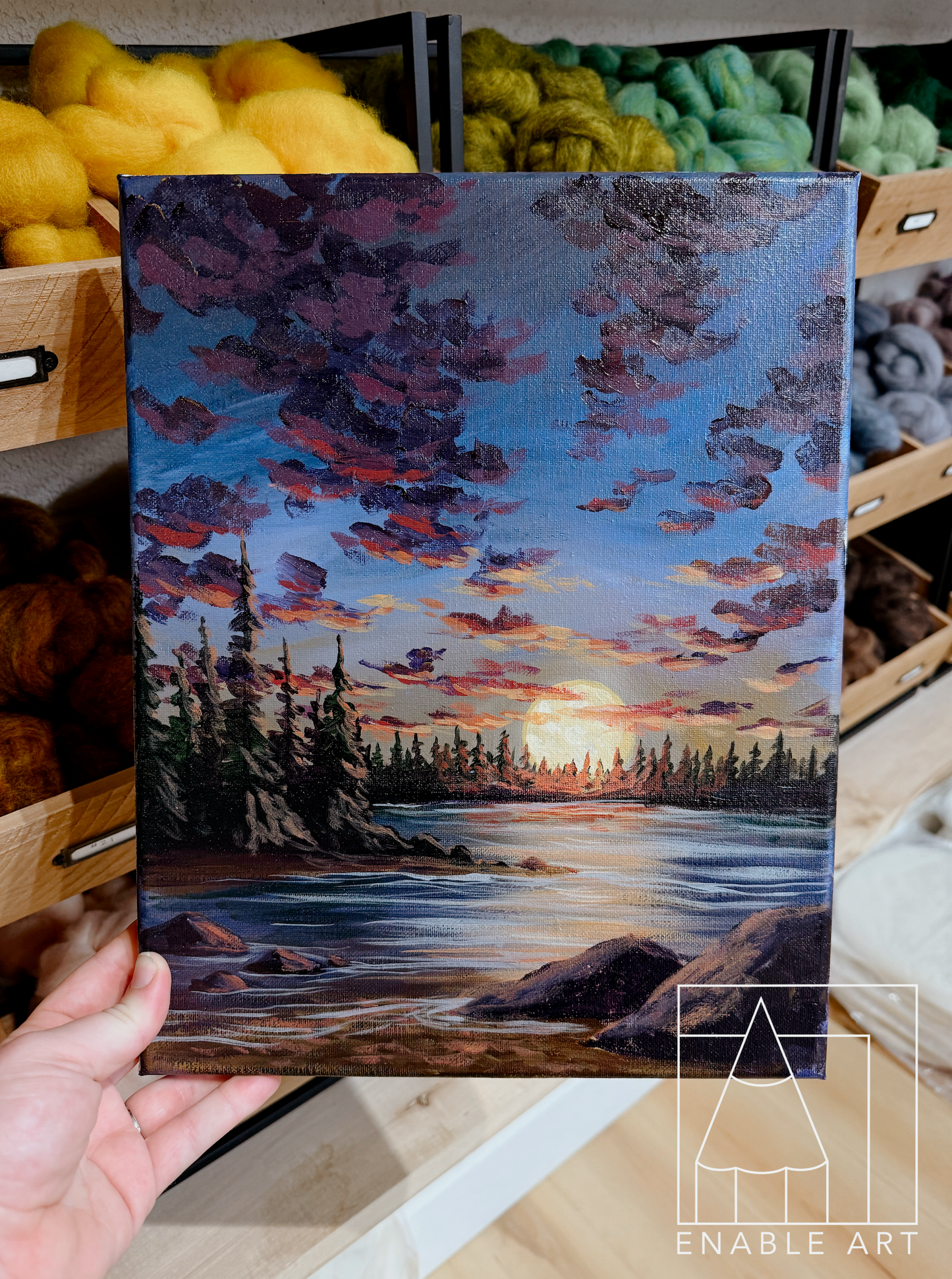 EAC - Acrylic Painting "Moonlight Lake" Tuesday, September 8⋅6:00 – 8:30pm
