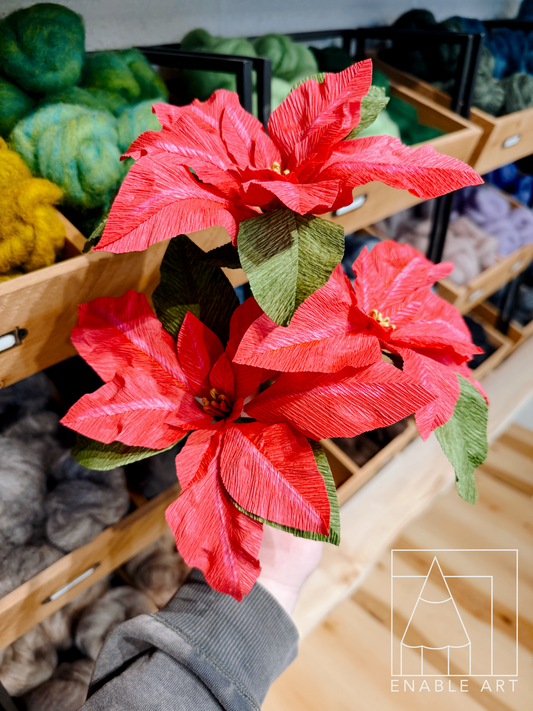 Poinsettia | Paper Flowers | Sunday, December 14⋅2:00 – 4:30pm