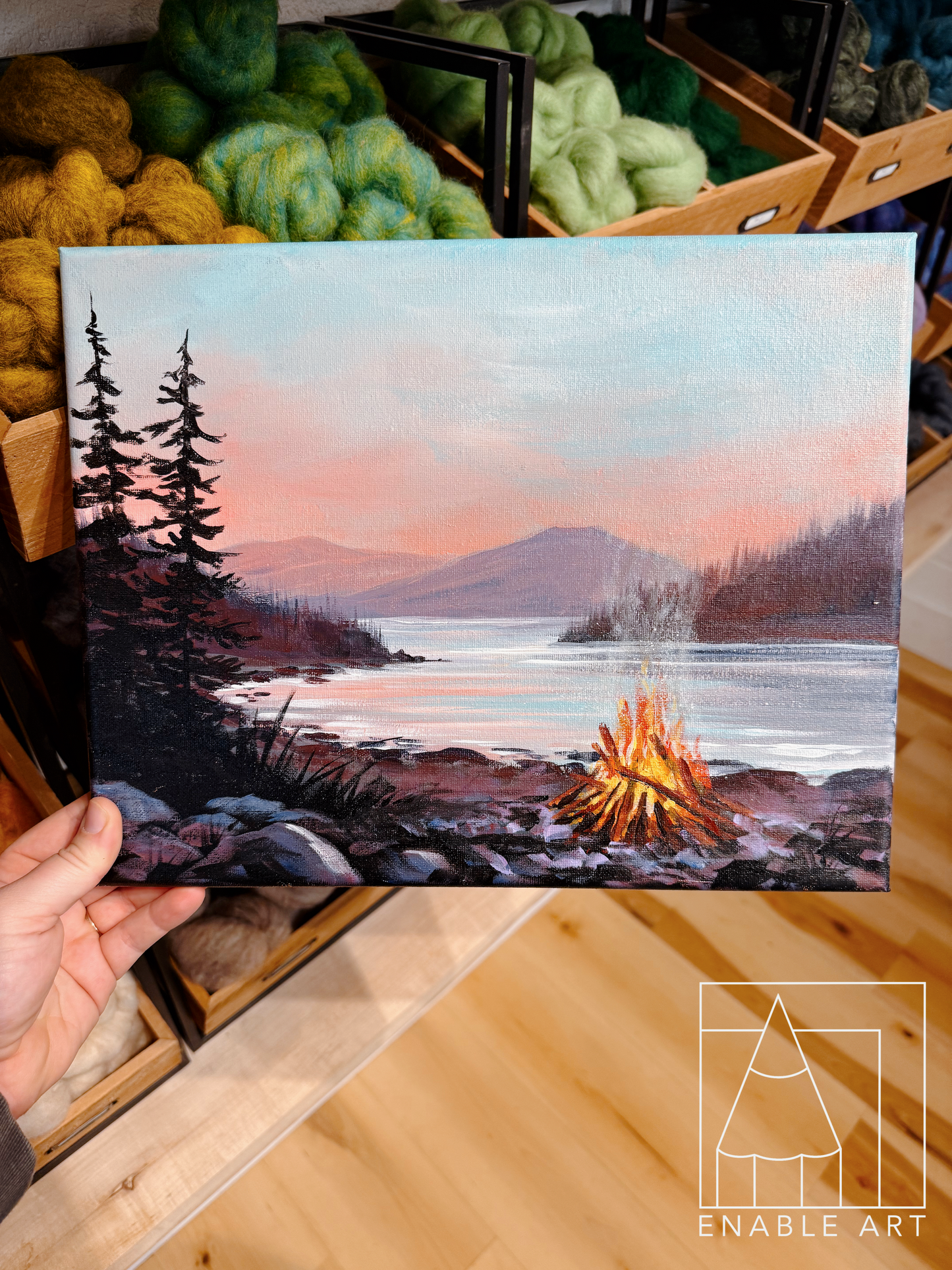 Acrylic Painting | "Fireside"