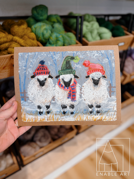 We Three Sheep | Oil Pastel | Wednesday, December 17⋅6:00 – 7:30pm