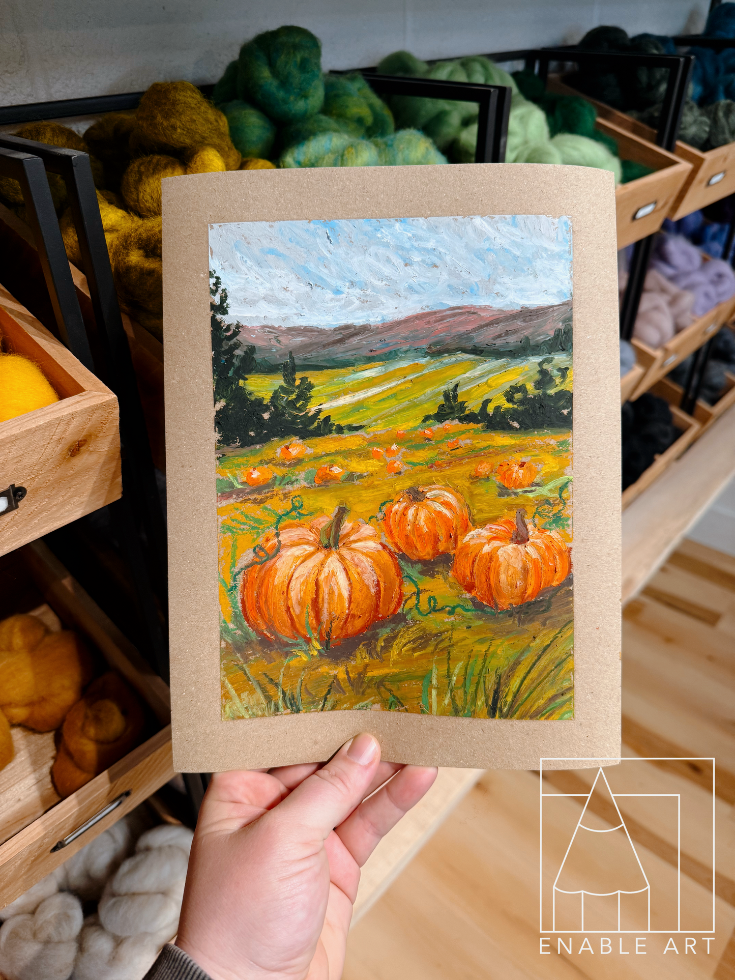 Oil Pastel | "Pumpkin Patch"
