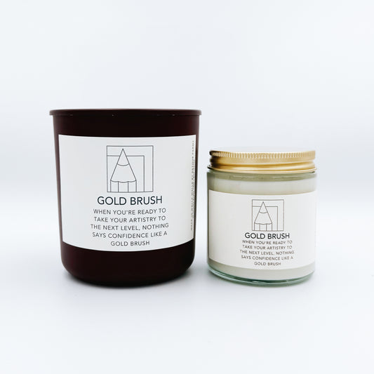 Gold Brush Candle